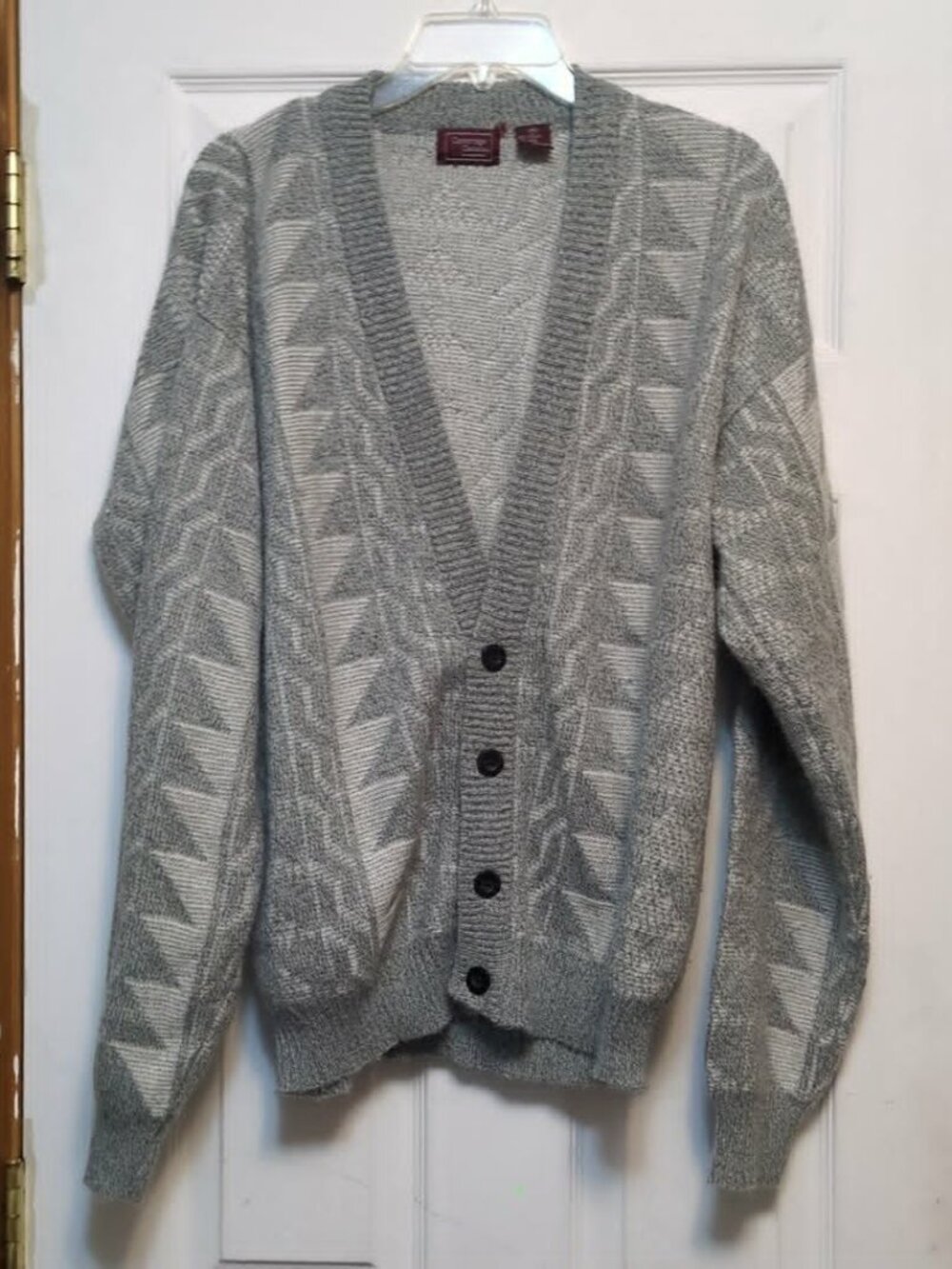 Vintage Cambridge Classics Mervyn's Mens Sz M Cardigan Grey Light Academia Prof